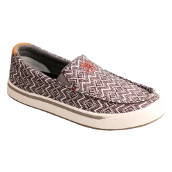 Twisted X® Men's Hooey Slip-On Loper Black & White Shoes MHYC027