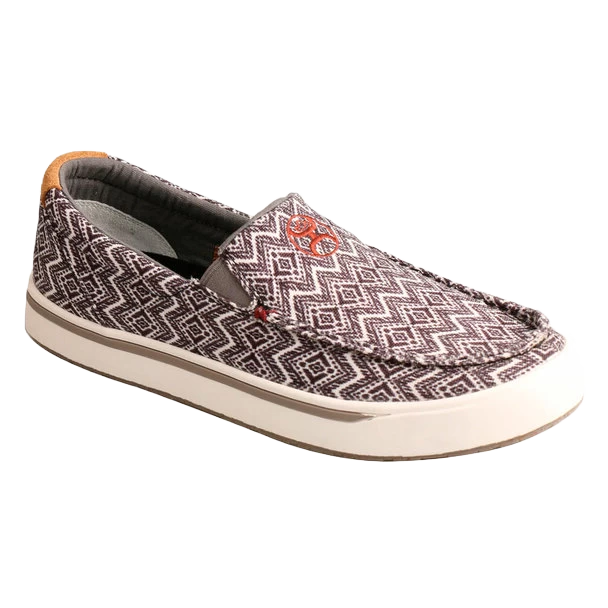 Twisted X® Men's Hooey Slip-On Loper Black & White Shoes MHYC027