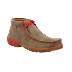 Twisted X Men's Chukka Brown & Red Driving Moc Shoe MDM0036