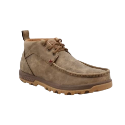 Twisted XMen's Chukka Driving Moc Bomber Light Brown Shoes MXC0001
