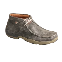 Twisted X Men's Chukka Driving Moc Grey Lace Up Shoes MDM0072