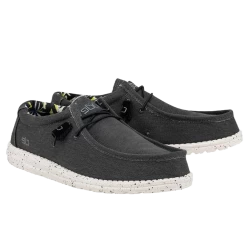 Hey Dude Men's Wally Stretch Black Shoes 110384900