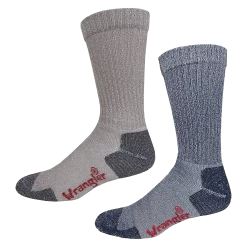 Wrangler® Riggs Men's 4-Pair Cotton Over The Calf Khaki/Denim Work Boot Socks 72435-7000-LG