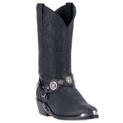 Dan Post Dingo Men's Suiter Black Leather Harness Boots DI02175
