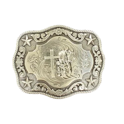 Nocona Praying Cowboy At Cross Belt Buckle 3798659