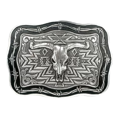 Nocona Mens Steer Skull Belt Buckle 38026