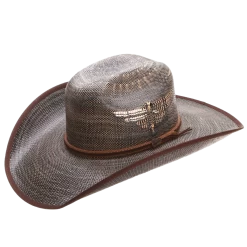Justin Bent Rail Fenix Black Straw Cowboy Hat JS5256FNX-BK