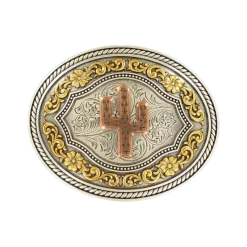 Nocona Mens Floral CactusBelt Buckle 37701