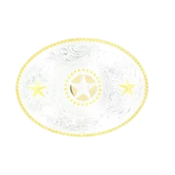Nocona Men's Texas Star Gold And Silver ToneBelt Buckle 3757044