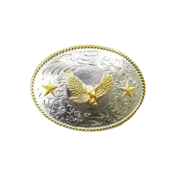 Nocona Two-Toned Soaring Eagle & StarsBelt Buckle 3757017