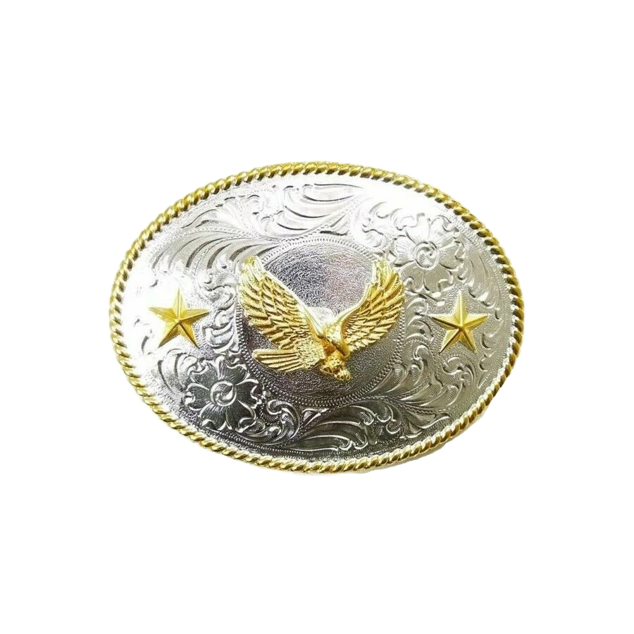 Nocona Two-Toned Soaring Eagle & StarsBelt Buckle 3757017