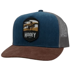 Hooey® Unisex Cheyenne 5-panel Blue & Charcoal Trucker Cap 2144T-BLCH