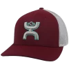 Hooey Men's "Coach" Maroon And Grey Flexfit Hat 2112MAGY