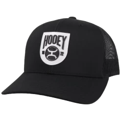 Hooey Men's "Bronx" Black Mid-Profile Snap-Back Trucker Hat 2103T-BK