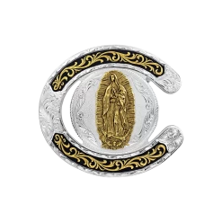Montana Silversmiths Unisex Horseshoe Guadalupe Buckle 61375-523
