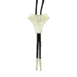 Double S Engraved Triangle Slide Bolo Tie 22150