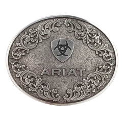 Ariat Men'sSilver Logo Belt Buckle A37012
