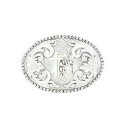 Nocona Mens Silver Cowboy PrayerBelt Buckle 3707259
