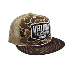 Red Dirt® Old School Duck Camo & Tan Trucker Cap RDHC309