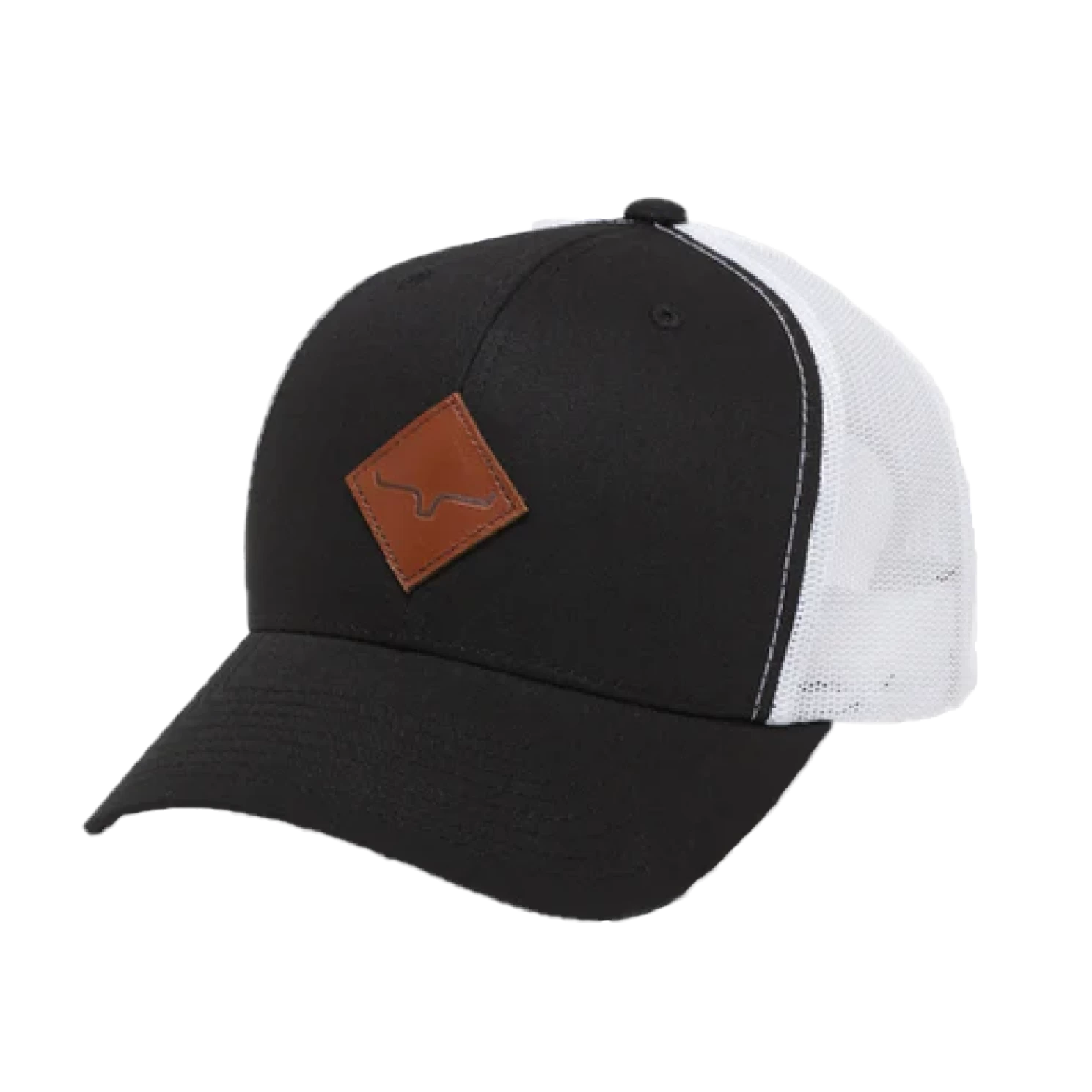 Kimes Ranch® Unisex Black Diamond Leather Logo Patch Cap DCAP-BLK