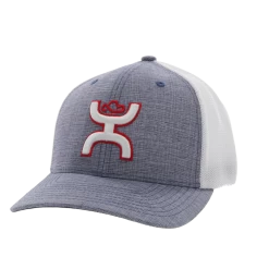 Hooey® Men's Coach 5-panel Denim & White Flexfit Cap 2212DEWH