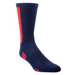 Ariat® Men's VentTEK Mid Calf Performance Navy & Red Socks AR2351-400