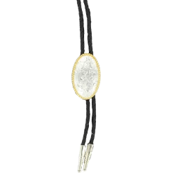 Double S Silver & Gold Floral Bolo Tie 22802