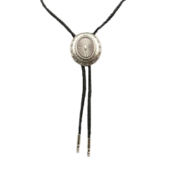 Double S Western EngravedSlide Bolo Tie 22230