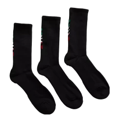 Ariat Premium 3 PK Mexico Black Crew Socks AR2239-003