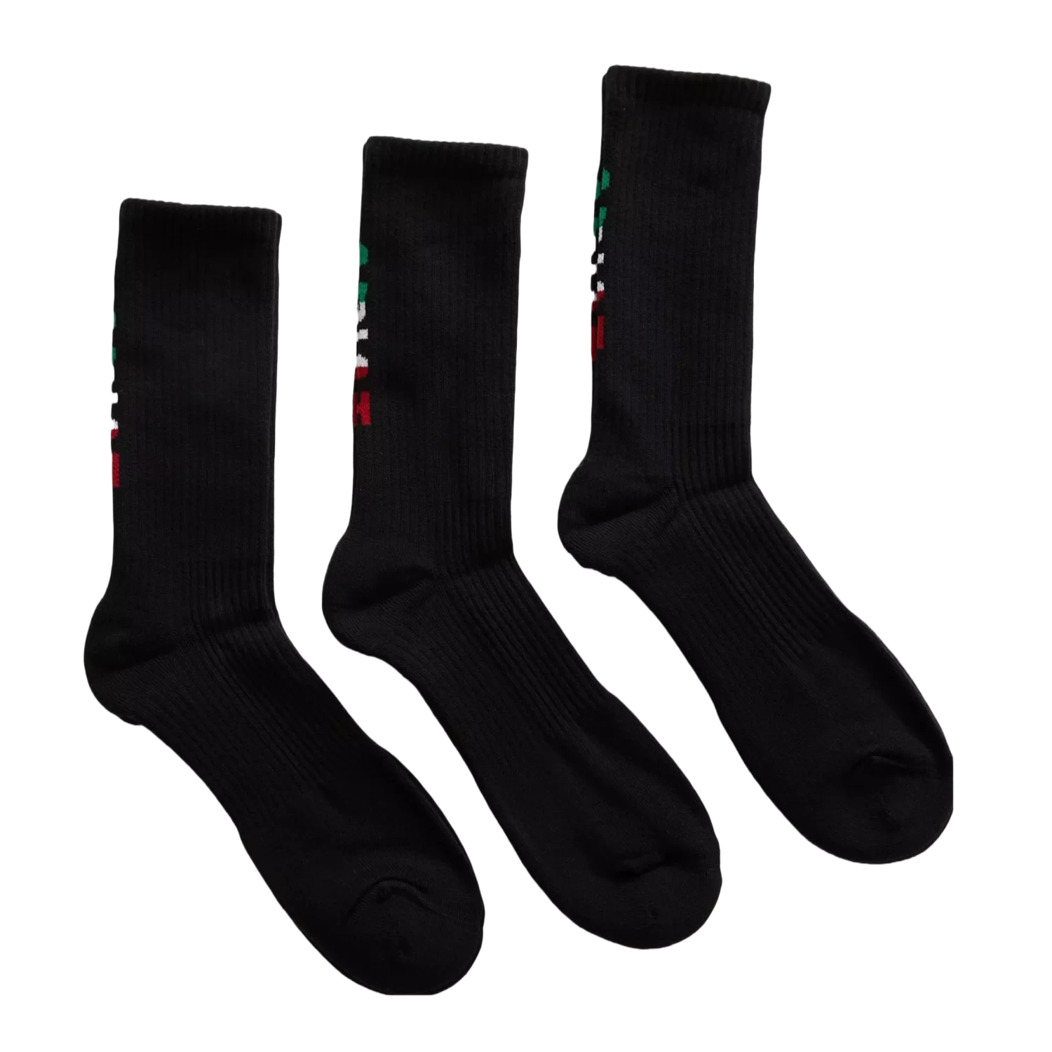 Ariat Premium 3 PK Mexico Black Crew Socks AR2239-003