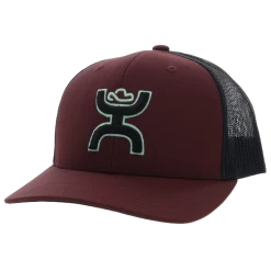 Hooey "Sterling" 6-Panel Maroon/Black Hat 2206T-MABK