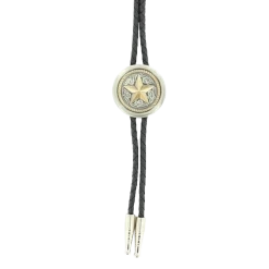 Double S Western Round Star Slide Bolo Tie 22611