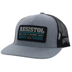 Hooey® Men's Resistol 5-panel Grey & Black Trucker Cap 2252T-GYBK