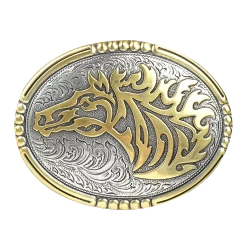Nocona Mens Antique Horse HeadBelt Buckle 38014
