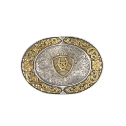 Ariat®Engraved Silver & Gold Belt Buckle A37020
