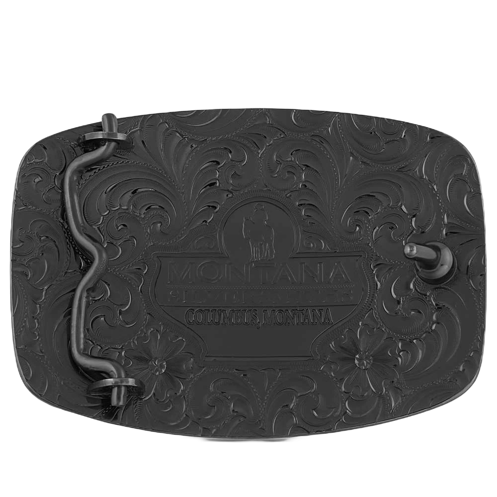 Montana Silversmiths Longhorn & Scrolls Bronze Buckle 33010BLB - Image 2