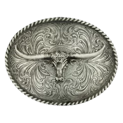 Montana Silversmiths Men's AttitudeLonghorn Belt Buckle 61028