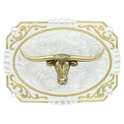 Montana Silversmiths Two-Tone Cowboy Cameo Buckle 25815-767
