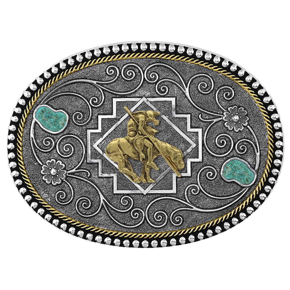 Montana Silversmiths® Country Roads With Bucking Horse Buckle 45810-34