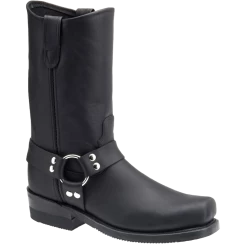 DOUBLE-H Men’s Black Domestic Harness Motorcycle Boots 4008