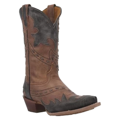 Dan Post Laredo Men's Porter Tan & Black Snip Toe Boots 68408