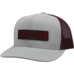 Hooey Unisex "Lock Up" Grey & Maroon Snapback Hat 2113T-GYMA