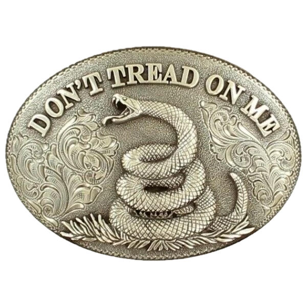 NoconaDon't Tread On Me Silver Belt Buckle 37109