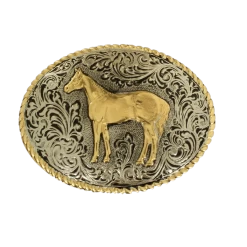 Nocona Mens Quarter HorseBelt Buckle 37404