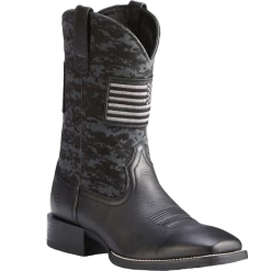Ariat® Men's Black Sport Patriot Square Toe Boot 10023361