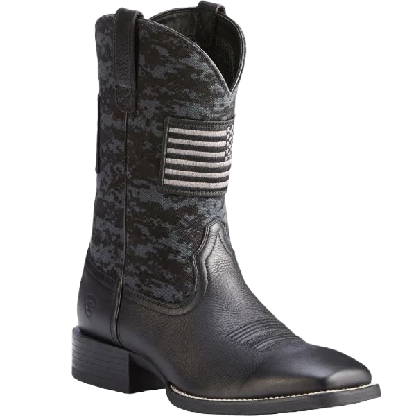 Ariat® Men's Black Sport Patriot Square Toe Boot 10023361