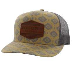 Hooey Men's "Tribe" Roughy 6-Panel Yellow & Grey Trucker Cap 4040T-YLGY