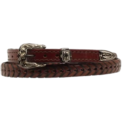 Twister Laced With Smooth Tabs Brown Hatband 0201602