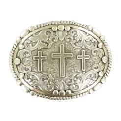 Nocona Men's WesternRope Edge 3 Cross Belt Buckle 37980