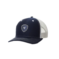 Ariat Men's Embroidered Navy & White Mesh Snapback Hat A300000603